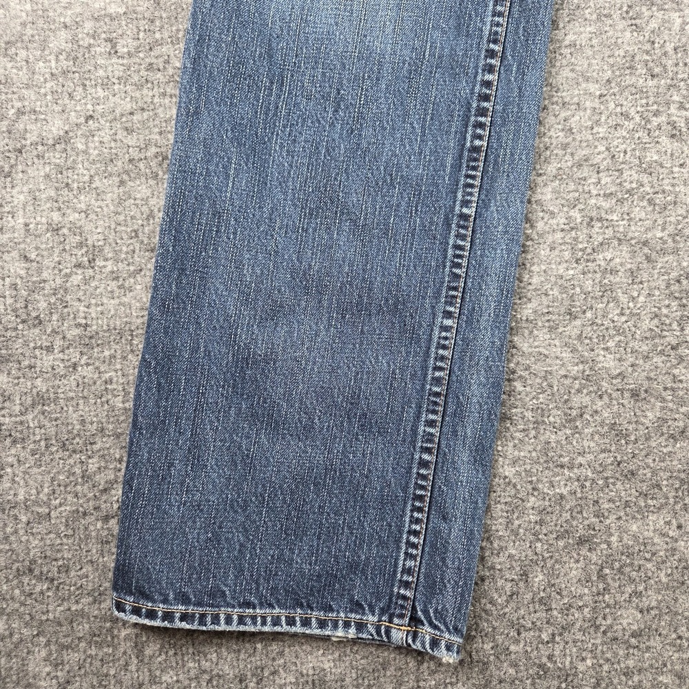 American Eagle Jeans Men 34x34 Straight Medium Wash Blue Denim Button Fly - Picture 3 of 16